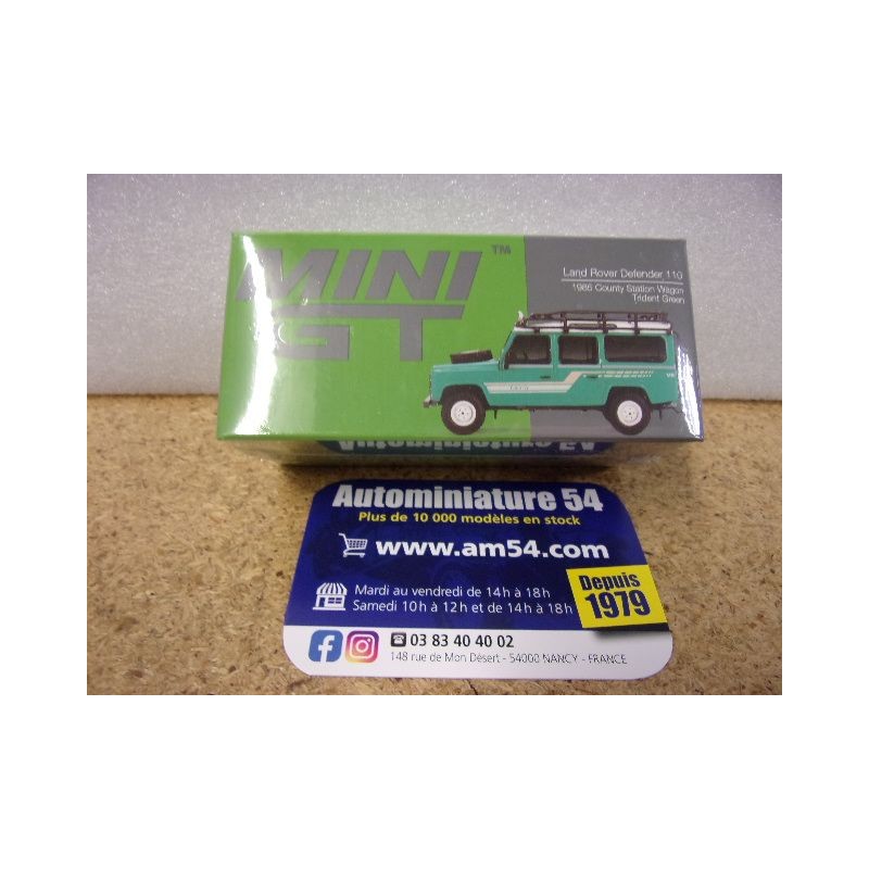 Land Rover Defender 110 County Station Wagon Trident green 1985 MGT00590 True Scale Models Mini GT