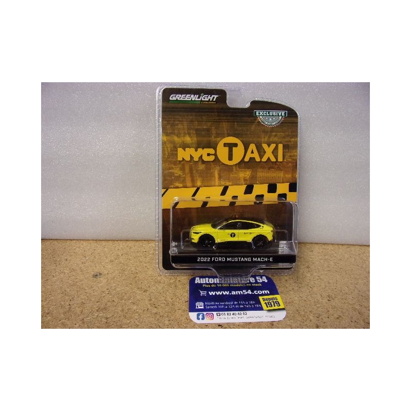 Ford Mustang Mach E Taxi New York NYC 30430 Exclusive Greenlight 1.64ième