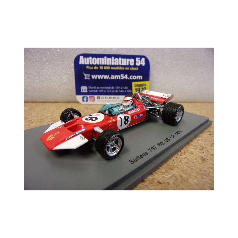 1970 Surtees TS7 n°18 Derk Bell US GP S5401 Spark Model