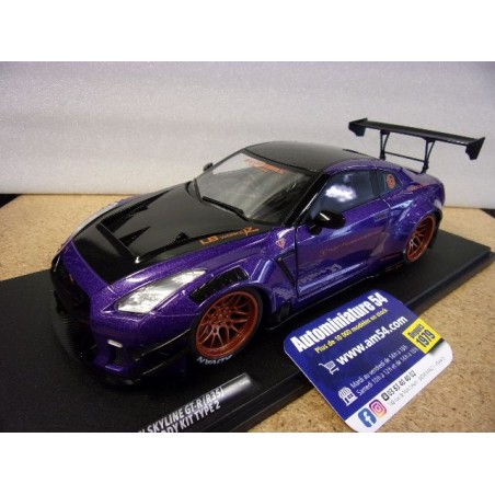 Nissan GT R35 Liberty Walk Body Kit Type 2 Purple 2022 S1805812 Solido