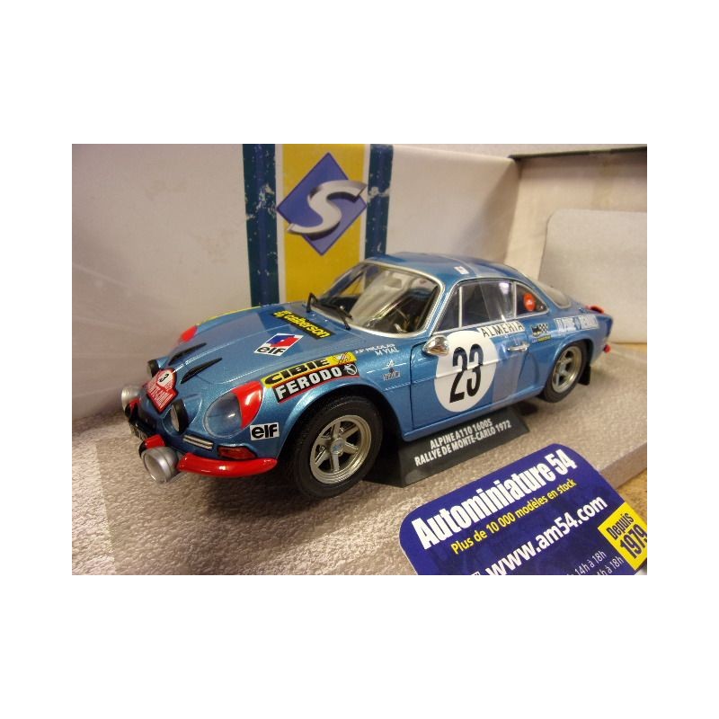 1972 Alpine A110 1600S n°23 Nicolas - Vial Monte Carlo S1804208 Solido