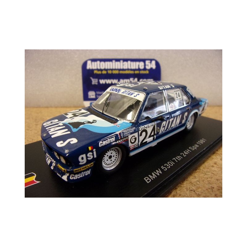 1981 BMW 530i Gitanes n°24 Trintignant - Hoepfner - Cudini - Bell 24H Spa SB490 Spark Model