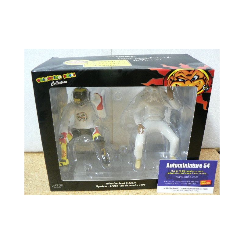 1999 Figurine Valentino Rossi + Angel Rio de Janeiro GP 250 312990096 Minichamps