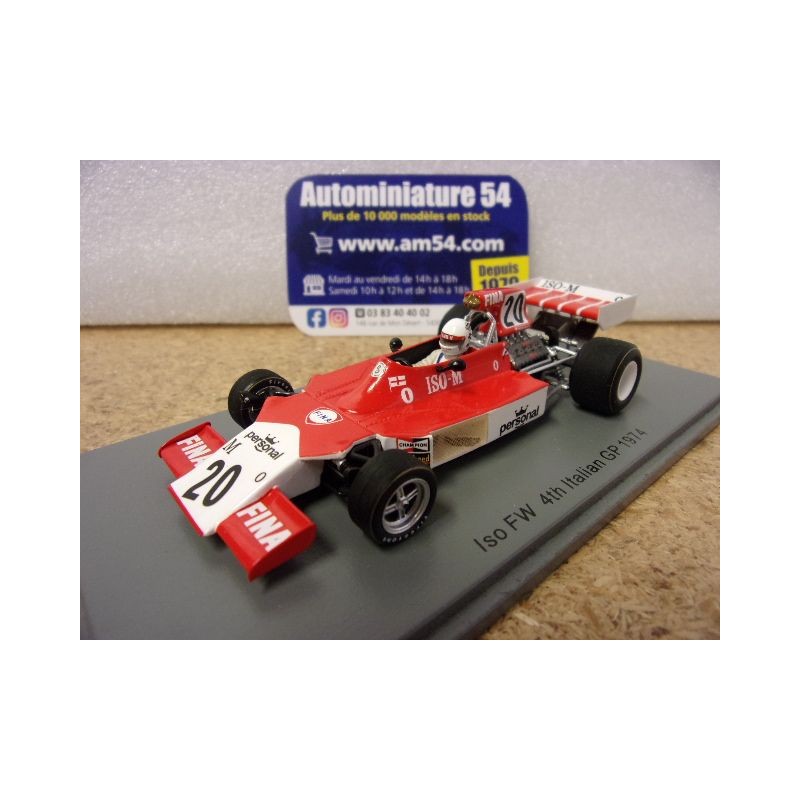 1974 Iso FW n°20 Arturo Merzario 4th Italian GP S4041 Spark Model