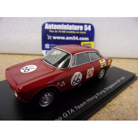 1967 Alfa Roméo GTA Team HK n°66 Albert Poon Singapore GP SA272 Spark model