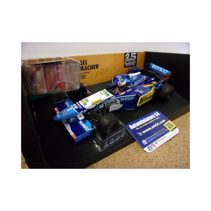 1995 Benetton Renault B195 n°1 Schumacher + Figurine Jean Alesi Winner Canadian GP 510950601 Minichamps