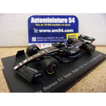 2023 Alfa Roméo C42 n°77 Valtteri Bottas Las Vegas Y358 Spark Model Sparky 1.64