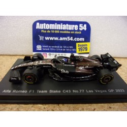 2023 Alfa Roméo C42 n°77 Valtteri Bottas Las Vegas Y358 Spark Model Sparky 1.64