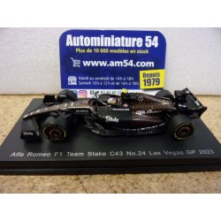 2023 Alfa Roméo C42 n°24 Zhou GuanYu Las Vegas Y359 Spark Model Sparky 1.64