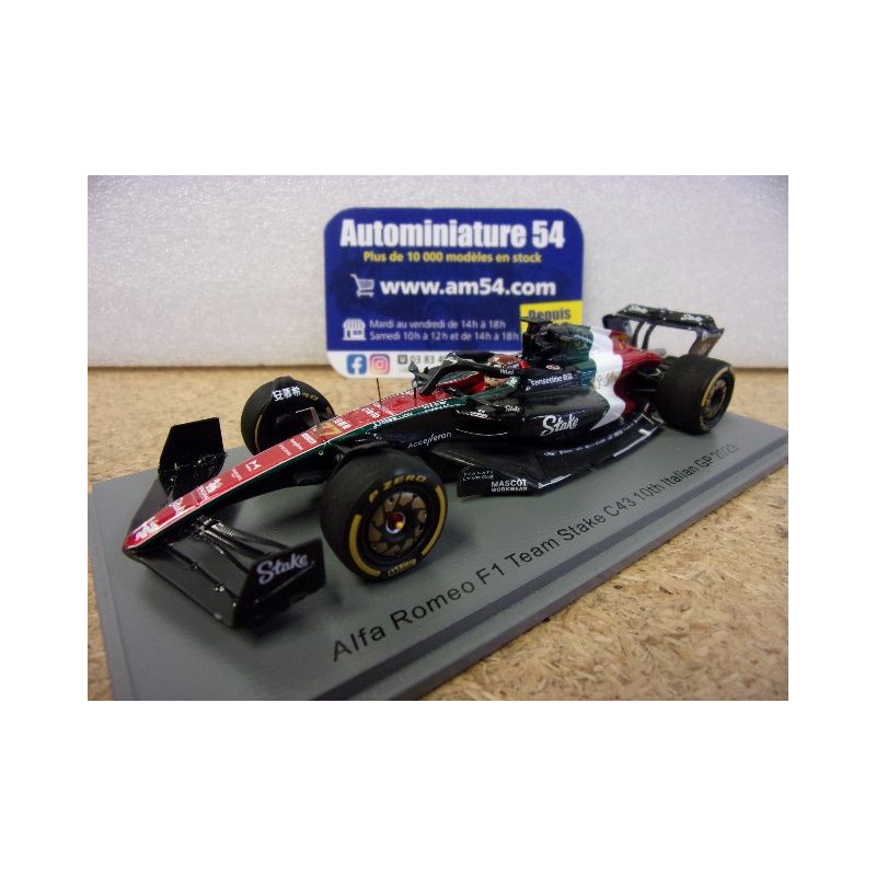 2023 Alfa Roméo Team Kick C43 n°77 Valtteri Bottas 10th Italian GP S8932 Spark Model