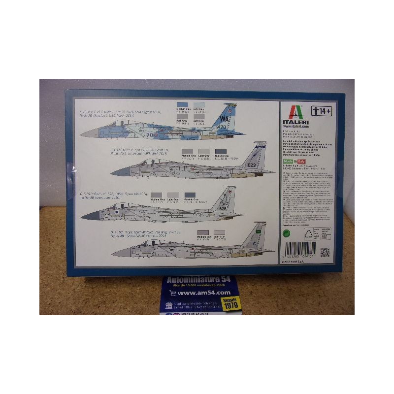 Maquette McDonnell F-15C Eagle SUPER FEUILLE DE DÉCALQUES POUR 4 VERS... 1/72