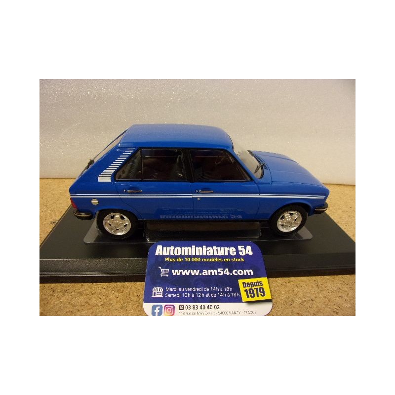 NOREV Miniature Peugeot 104 S 1981 – Échelle 1/18, Bleu Ibis, Modèle Collectionneur Adulte
