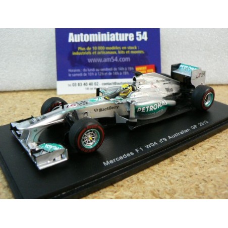 2013 Mercedes W04 Australian GP Nico Rosberg n°9 S3055 Spark Model