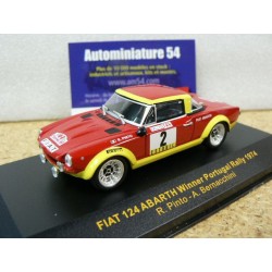 1974 Fiat 124 Abarth n°2 Pinto - Bernacchini 1st Winner Portugal RAC032 Ixo Models