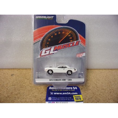 Plymouth Hemi Cuda 1970 White "GL Muscle" 13350-B Greenlight 1.64ième