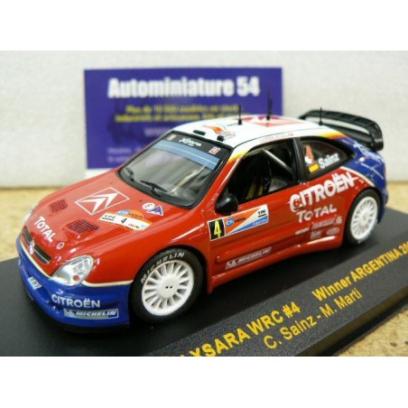 2004 Citroen Xsara WRC n°4 Sainz - Marti 3rd 1st Winner Argentina RAM154 Ixo Model
