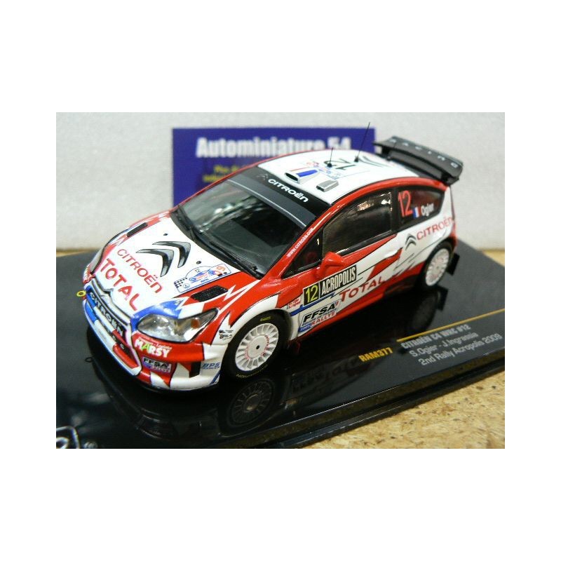 2009 Citroen C4 WRC n°12 Ogier - Ingrassia 2nd Acropolis RAM377 Ixo Models