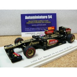 2013 Lotus E21 n°8 2nd US GP Grosjean S3072 Spark Model