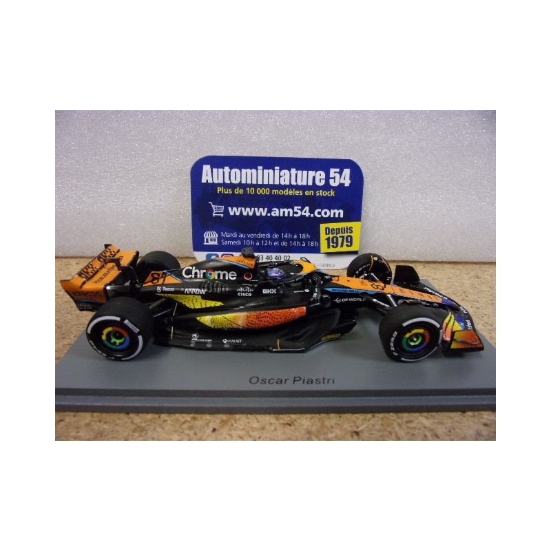 Miniature Spark 1/43 McLaren MCL60 N°81 – Oscar Piastri, GP Abu Dhabi 2023, Prévente