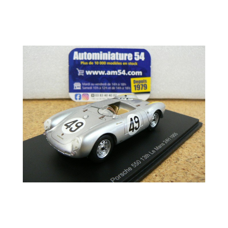 1955 Porsche 550 n°49 Arkus Duntov - Veuillet 13th Le Mans S9713 Spark Model