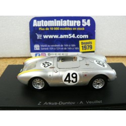 1955 Porsche 550 n°49 Arkus Duntov - Veuillet 13th Le Mans S9713 Spark Model