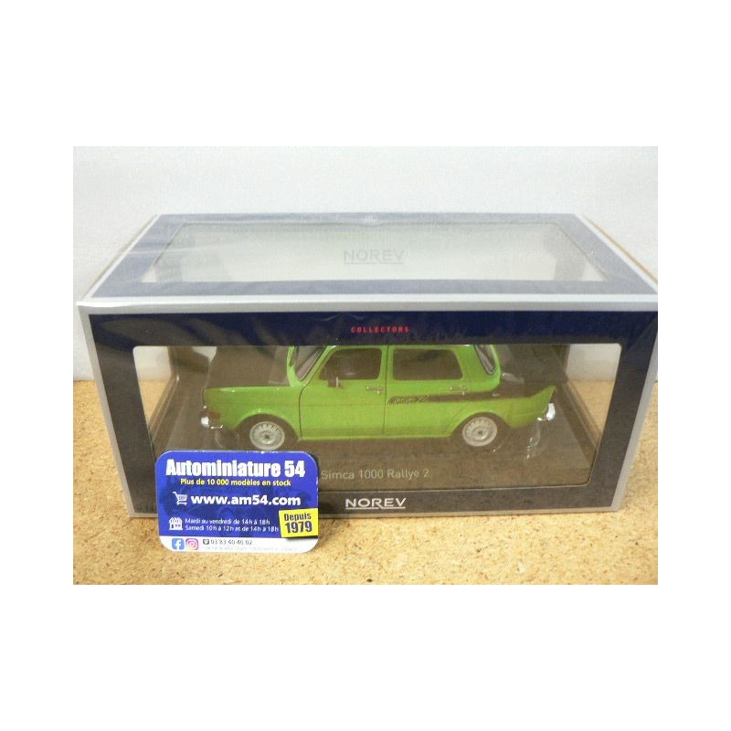 Modèle Réduit Simca 1000 Rallye 2 Racing Vert Norev 1/18 - Édition 1976