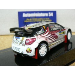 2012 Citroen DS3 WRC n°7 Al Attiyah Bernacchini Sweden RAM503 Ixo Model