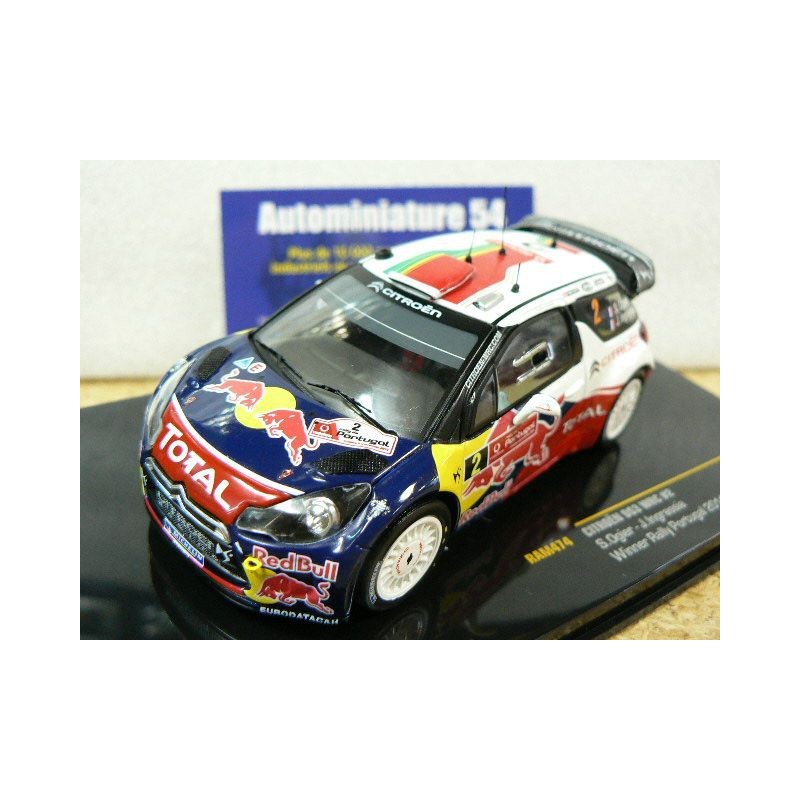 2011 Citroen DS3 WRC n°2 Ogier - Ingrassia 1st Winner Portugal RAM480 Ixo Model