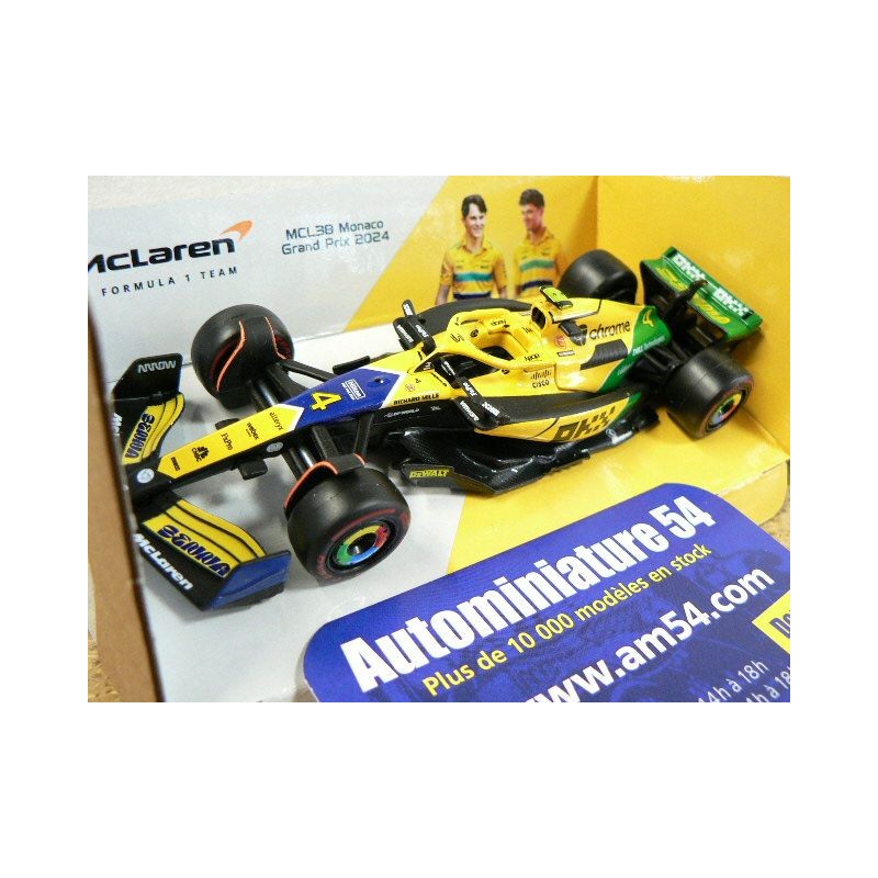 2024 McLaren MCL38 n°4 Lando Norris Monaco GP 18-38214-4Mo Bburago Racing