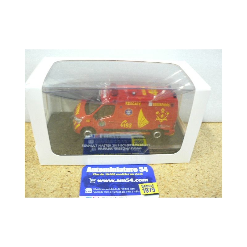 Renault Master pompiers 1/43 2019 bombeiros Brasil (Brésil) - Eligor 118101 | Achetez sur