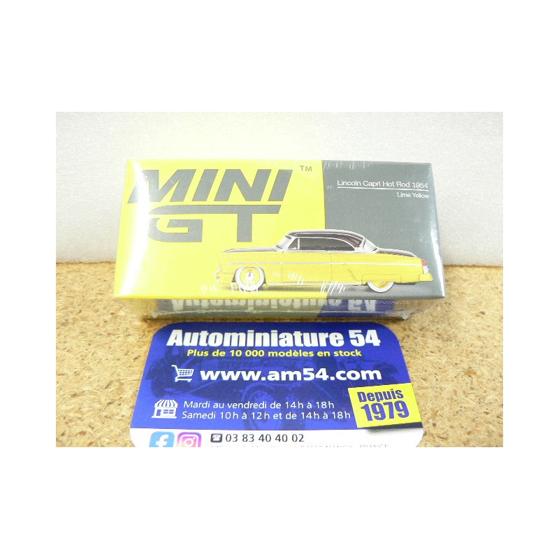 Lincoln Capri Hot Rod Lime Yellow 1954 MGT00794 True Scale Models Mini GT 1.64