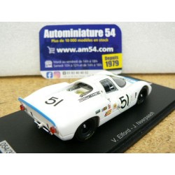 1968 Porsche 907 n°51 Elford - Neerpasch 2nd Sebring US272 Spark Model