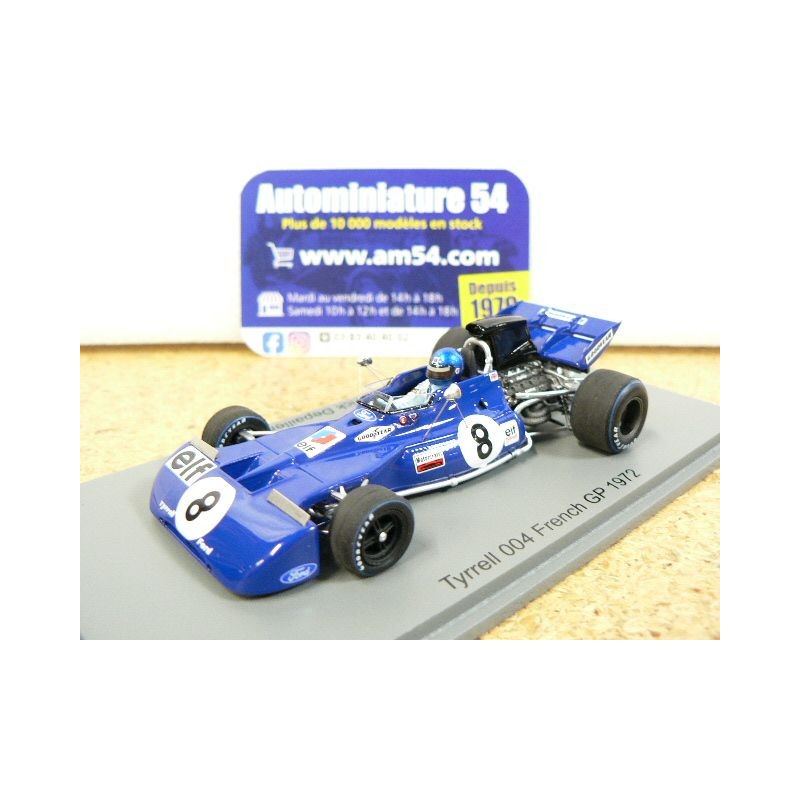 1972 Tyrrell 004 n°8 Patrick Depailler French GP S7219 Spark Model