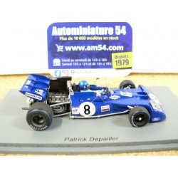 1972 Tyrrell 004 n°8 Patrick Depailler French GP S7219 Spark Model