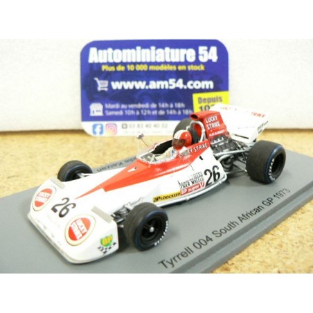 1973 Tyrrell 004 n°26 Eddie Keizan South African GP S7233 Spark Model