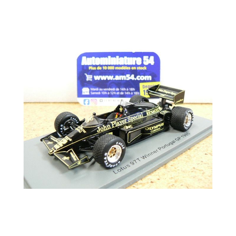 1985 Lotus Renault JPS 97T n°12 Ayrton Senna 1st Winner Portugal GP S7152 Spark Model