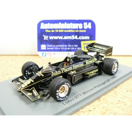 1985 Lotus Renault JPS 97T n°12 Ayrton Senna 1st Winner Portugal GP S7152 Spark Model
