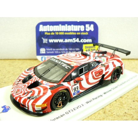 2024 Lamborghini Huracan GT3 Evo n°93 Wall Racing ( BASF Design ) 1st winner Silver Cup Bathurst 12H AS072 Spark Model
