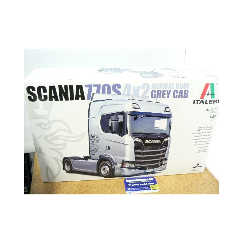Scania 770S 4x2 Normal Roof Grey Cab n°3971 Italeri  Maquette 1.24