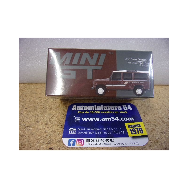 Land Rover Defender 110 County Station Wagon Russet Brown 1985 MGT00734 True Scale Models Mini GT