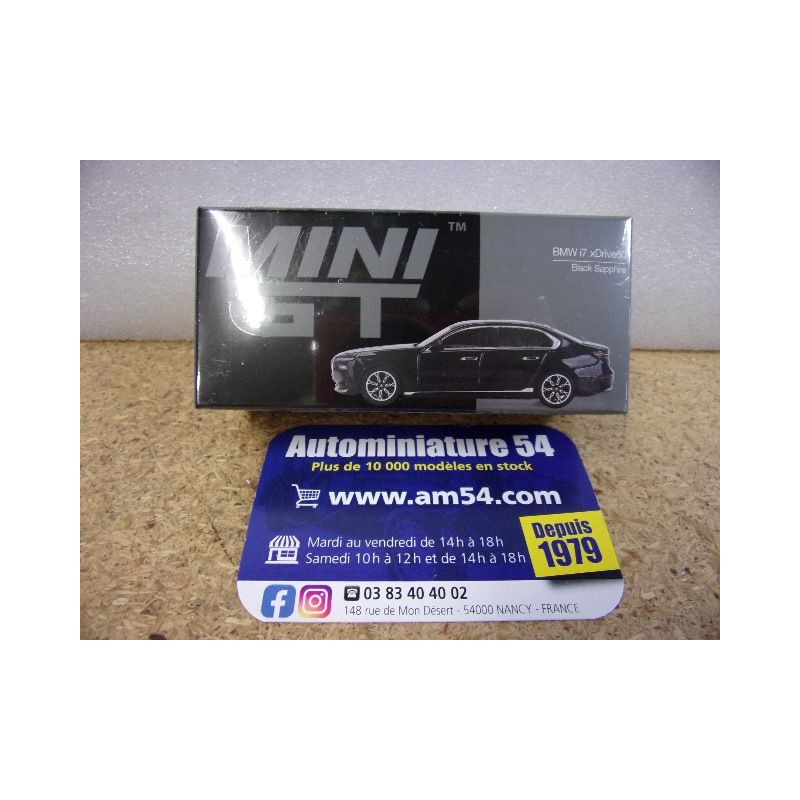 BMW i7 xDrive60 Black Sapphire MGT00802 Mini GT