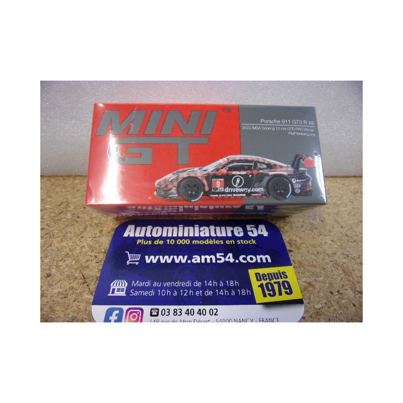 2023 Porsche 911 GT3 R GTD n°9 1st Winner GTD Pro Sebring 12H MGT00770 True Scale Models Mini GT