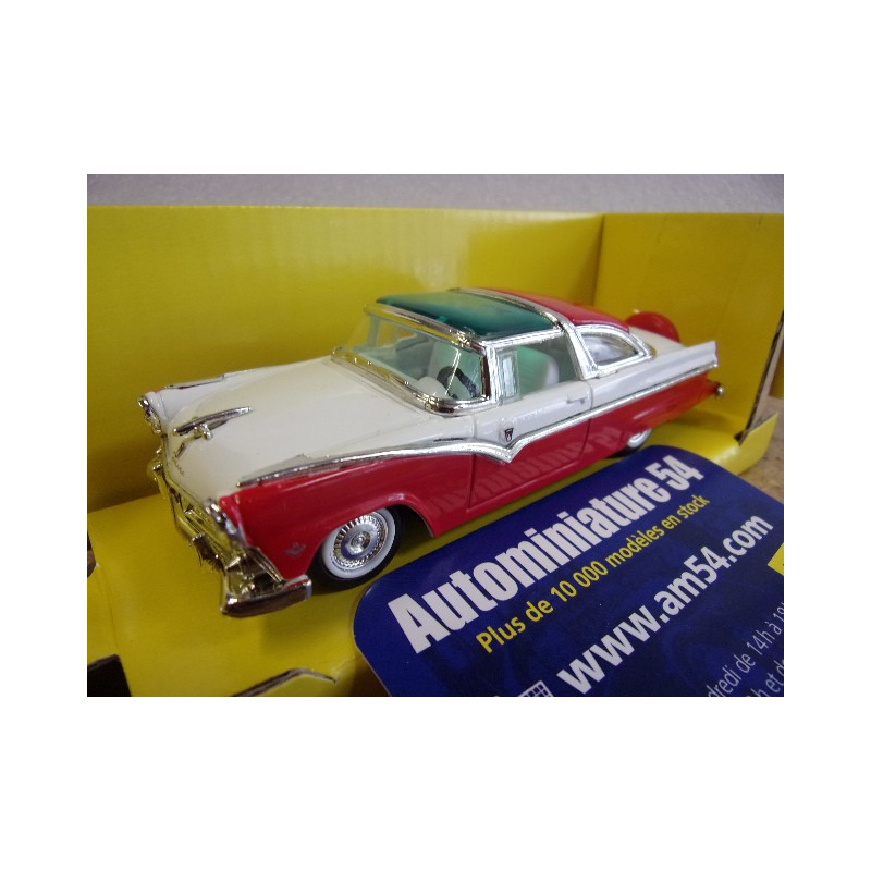 Ford Crown Victoria Red - White 1955 94202 YatMing Lucky Die Cast