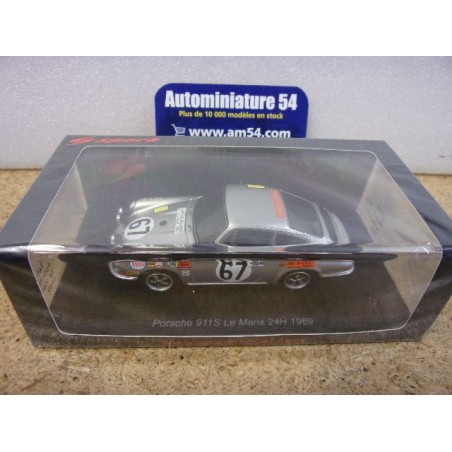 1969 Porsche 911S n°67 Farjon - Dechaumel Le Mans S9745 Spark Model