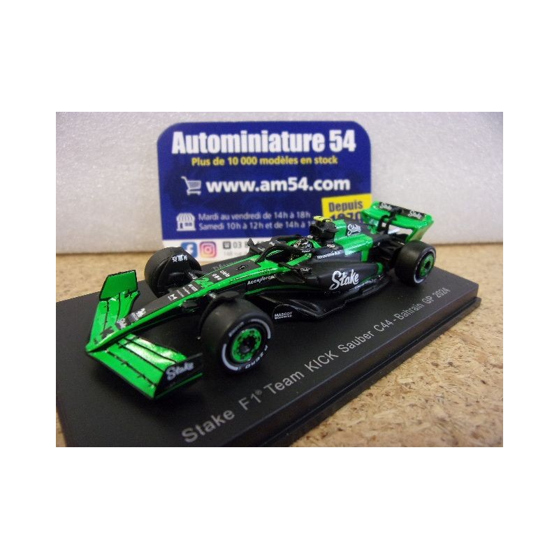 2024 Stake F1 Sauber C44 n°24 Guanyu Zhou Bahrain Y367 Spark Model Sparky 1.64
