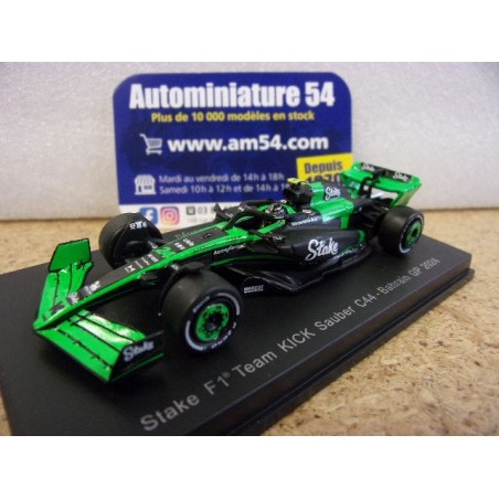 2024 Stake F1 Sauber C44 n°24 Guanyu Zhou Bahrain Y367 Spark Model Sparky 1.64