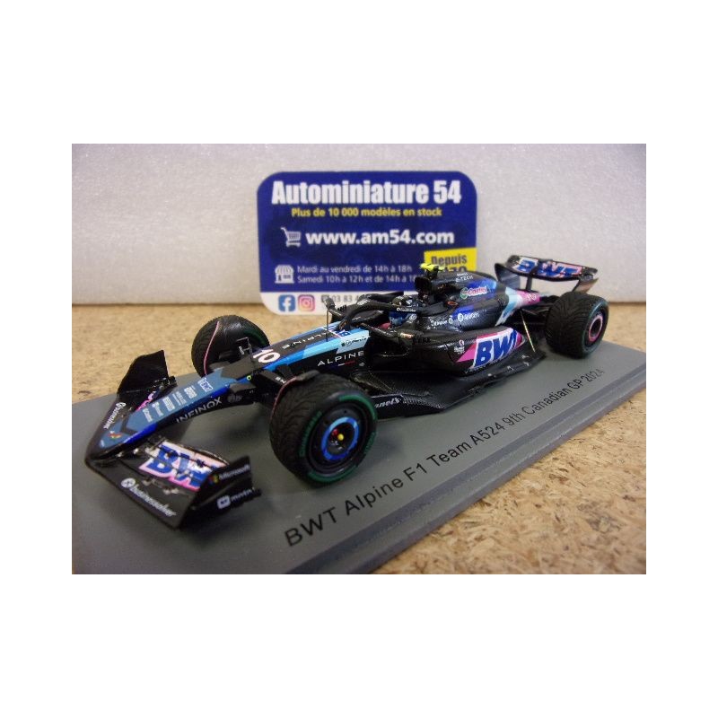 2024 Alpine BWT F1 Team A524 n°10 Pierre Gasly 9th Candian GP S9536 Spark Model