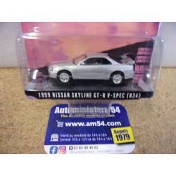 Nissan Skyline GT r V Spec R34 1999 Anniversary Collection serie 17 28160-E Greenlight 1.64ième