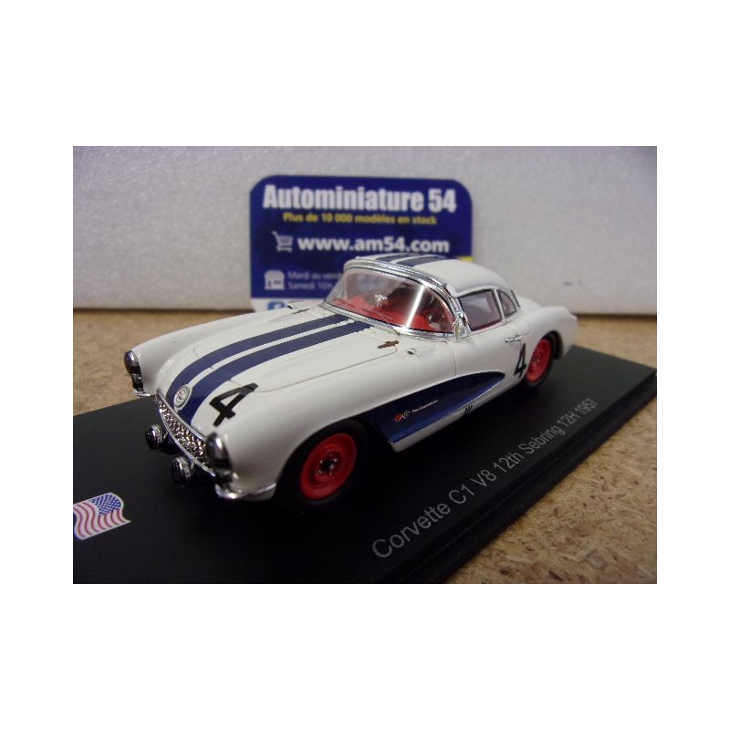 1957 Chevrolet Corvette C1 V8 n°4  Andrey - Thompson Sebring 12Hours US187 Spark Model