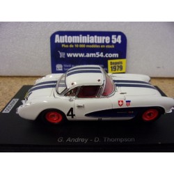 1957 Chevrolet Corvette C1 V8 n°4  Andrey - Thompson Sebring 12Hours US187 Spark Model